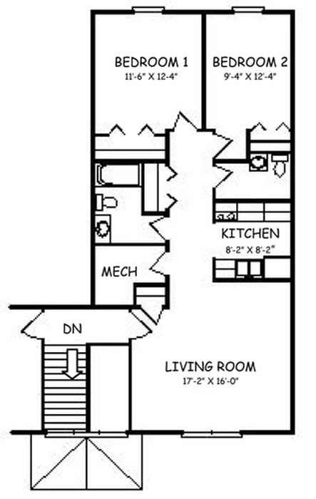 The Oliver (Upper Level) Floor Plan Image