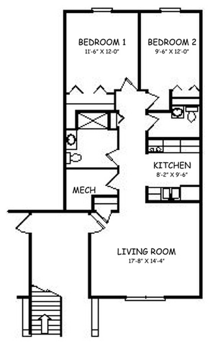 The Oliver (Lower Level) Floor Plan Image
