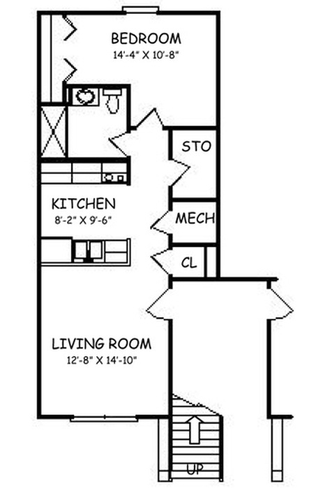 The Studebaker (Lower Level) Floor Plan Image