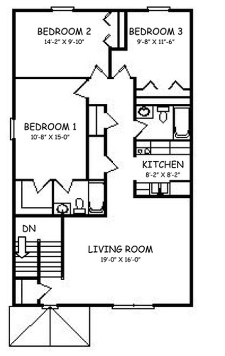 The Bendix (Upper Level) Floor Plan Image